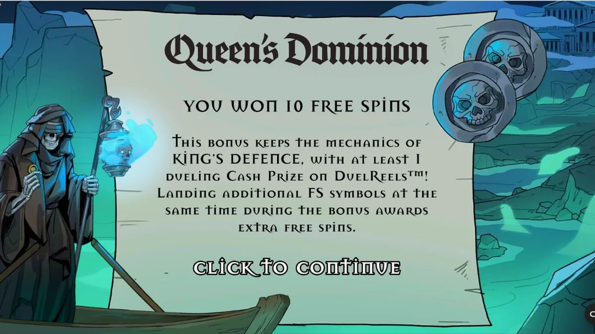 Tampilan permainan slot Dynasty of Death dengan Hades dan Persephone di gulungan